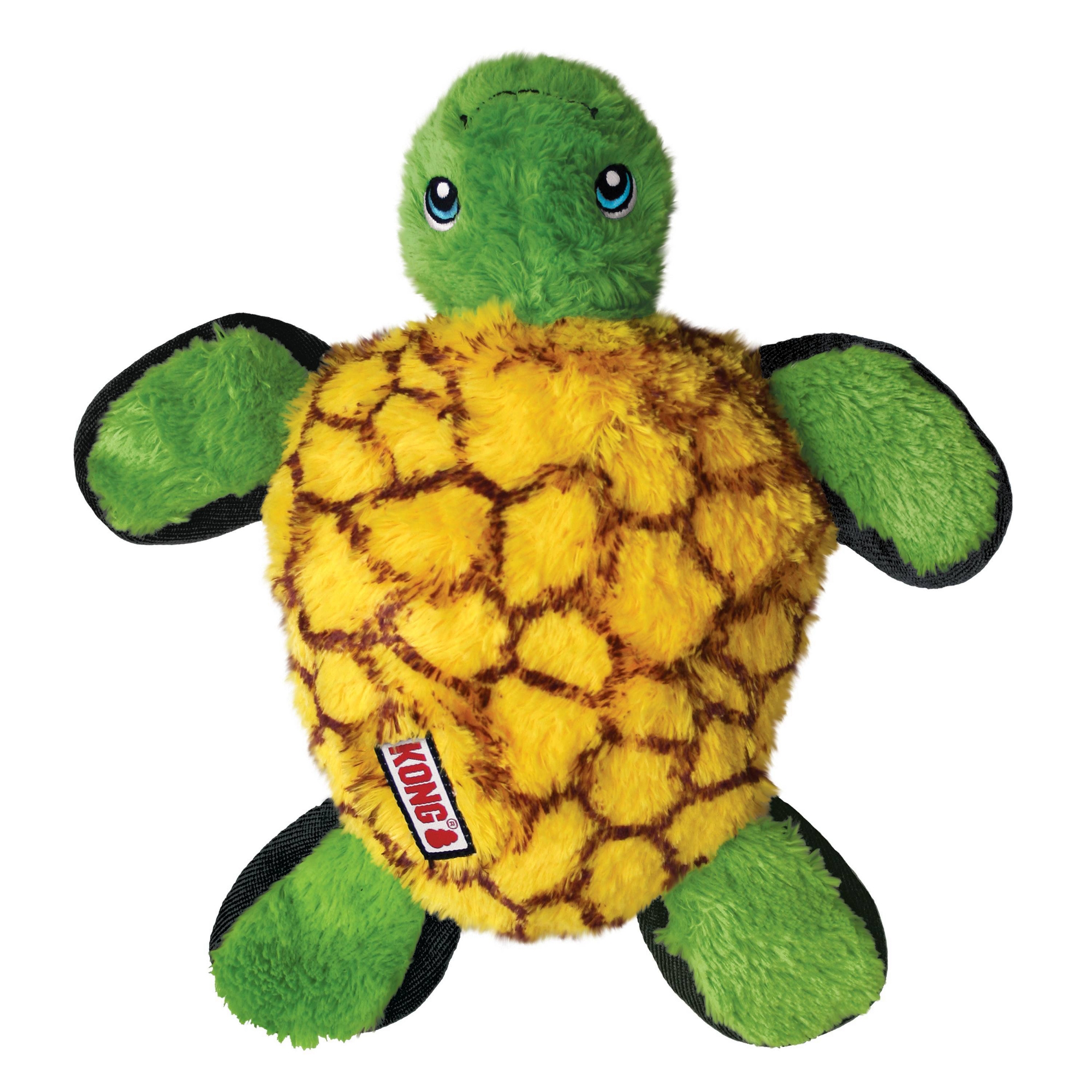 KONG Tough Plush Turtle Dog Toy - Green: Occupy & Cuddle, Large & Medium Breeds, 0.266 lb