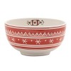 Ceramic Santa Candy Bowls Set of 4, Red and White Holiday Designs by Melrose - 2 of 4