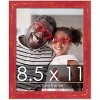 PosterPalooza | Photo Size Shabby Chic Red Picture Frame - UV Acrylic, Foam Board Backing, Hanging Hardware - 2 of 4