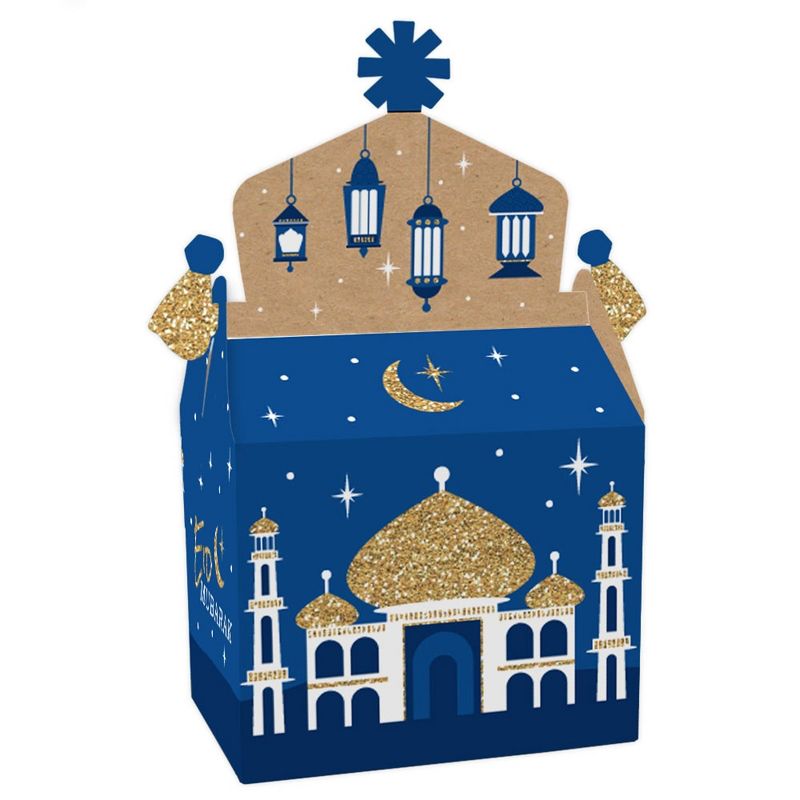 Big Dot of Happiness Eid Mubarak - Treat Box Party Favors - Ramadan Goodie Gable Boxes - Set of 12, 1 of 9