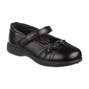 Petalia Girls' Flower Faux leather detail Tween School Shoe - 1 of 4