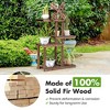 Costway Wood Plant Stand 5 Tier Shelf Multiple Flower Pot Windmill Design - 4 of 4