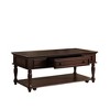Luxystar Farmhouse Coffee Table with One Drawer Lockable Wheels and Solid Wood Legs for Living Room, Espresso - 3 of 4
