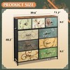 Dresser 9-Drawer Fabric Storage Tower Chest for Bedroom, Hallway, Closet with Fabric Bins, Steel Frame, Wood Top, Easy Pull Handle - 3 of 4