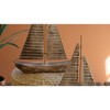 Handcrafted Recycled Wood Sail Boats – Set of Two by Kalalou - 2 of 3
