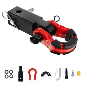 VEVOR Shackle Hitch Receiver, Fits 2" Receivers, 65900 lbs Breaking Strength, D Ring Shackle with Trailer Hitch Lock Pin - 1 of 4