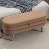 NicBex Modern 44.9" Velvet Storage Bench with Wood Legs for Bedroom and Living Room - 3 of 4