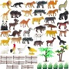 TEMI 52-Piece Mini Safari Animal Figurines Set, Realistic Plastic Zoo Toys for Educational Play and Decor - 3 of 4