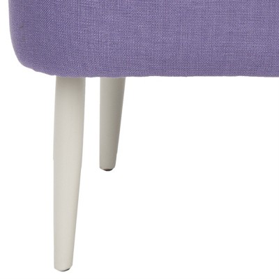 Lavender Bliss 24" Transitional Birch Wood Slipper Chair in Purple