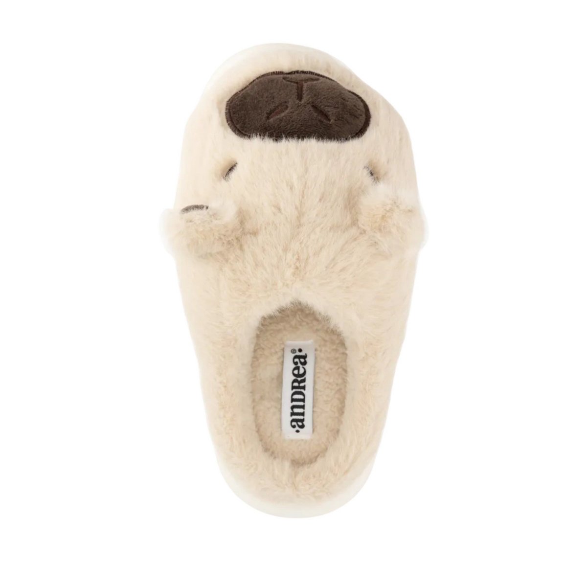 Женские тапочки Andrea Women’s Cozy Capybara Slippers with Plush Faux Fur 90211 BEIGE 7 — фото 5