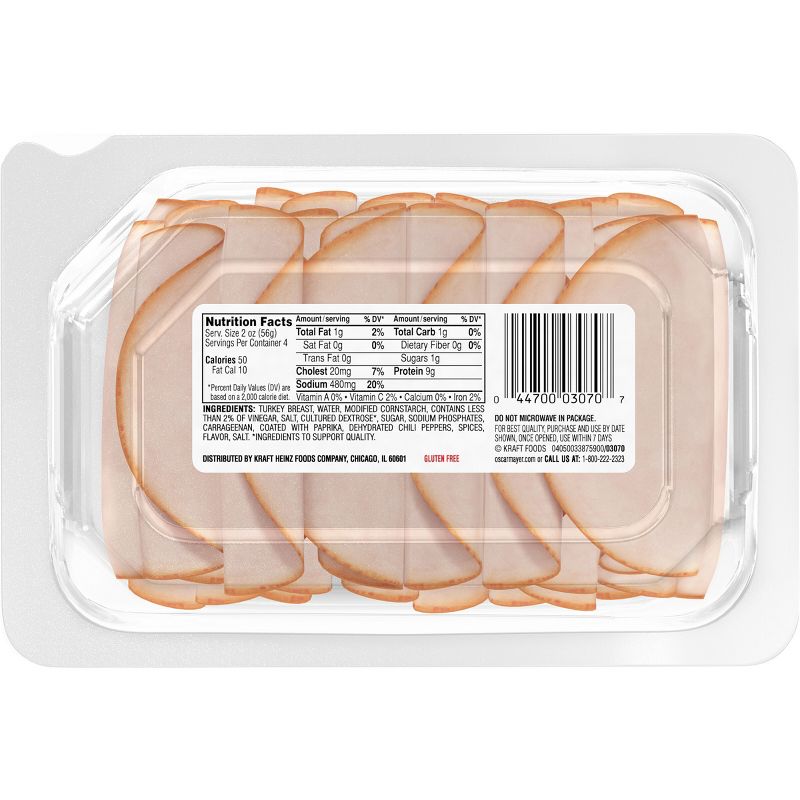 Oscar Mayer Deli Fresh Mesquite Smoked Turkey Breast Sliced Lunch Meat - 8oz, 2 of 10