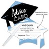 Big Dot of Happiness Light Blue Grad - Best is Yet to Come - Grad Cap Wish Card Grad Party Activities - Shaped Advice Cards Game - Set of 20 - 2 of 4