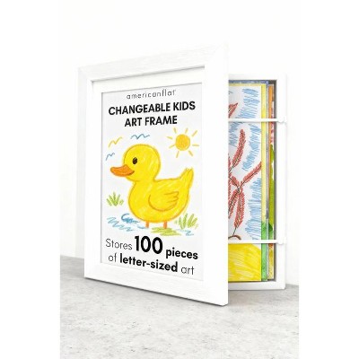 A4 Kids Art Frames,10x12.5 Front Opening Kids Artwork Frames Changeable,Holds 100 Drawings Artwork Frames for Kids Art,3D Picture,Hanging Wall Decor