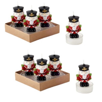 Christmas 2.75" Nutcracker T-Light Candles Votive Min Soldiers  -  Flame Candles