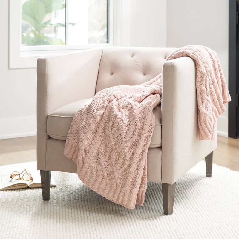 Cable Knit Chenille Throw Blanket - Threshold&#153;, 3 of 10