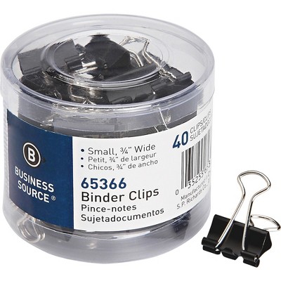 Business Source Binder Clips Small 12/PK Black 65366