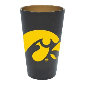 NCAA Iowa Hawkeyes Silicone Pint Glass - 16oz - 1 of 3