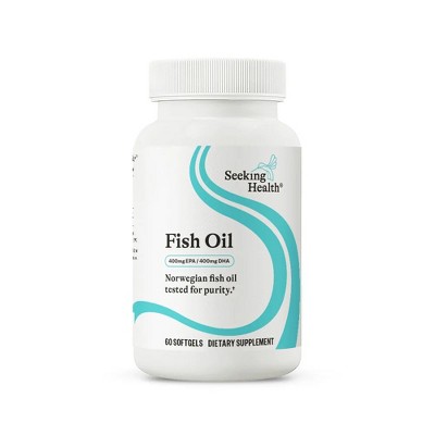 Seeking Health Fish Oil, Omega-3 Fatty Acids, Provides 900 mg EPA and DHA, Supports Joint, Heart, and Brain Health, Gelatin Softgels (60 softgels)*