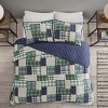 Sapphtopaz Bedding Comforter Set Cabin Plaid Patchwork Print Reversible Quilt Set 3 Piece 1 Quilt, 2 Pillow Shams - 2 of 4