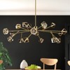 Rennnsan Nylor 48" W 18 - Light Branching Bubble Liner Crystal Modern Glam Dimmable Kitchen Island Pendant - 2 of 4