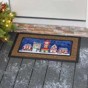 Evergreen Christmas Eve Sassafras Indoor Outdoor Switch Doormat 1'10"x10" Multicolored - 1 of 4