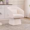 Dolonm Rotating Leisure Chair with Armrests, Made of Chenille Fabric and Equipped with Cushions, Suitable for Living Rooms and Bedrooms - 3 of 4