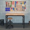 Okak 48/60IN Industrail Heavy-Duty Standing Desk, Adjustable Computer Desk with Rubber Pads/Wheels, Office Desk for Living Room, Study, Office - 2 of 4