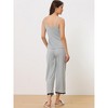 cheibear Women's Soft Cami Top and Capri Lace Trim Sleeveless Summer Pajama Set - 3 of 4