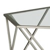 3pc Madanere Coffee and End Table Set Chrome Finish - Signature Design by Ashley: Modern Hexagonal Shape, Tempered Glass - 4 of 4