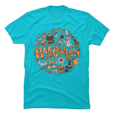 Men's Design By Humans happy halloween greeting holiday illustration By ghinan T-Shirt