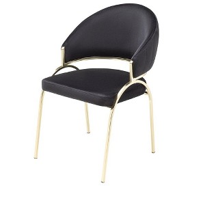 CAVINAS Velvet Accent Chair with High Backrest and Metal Legs,Modern Upholstered Living Room Chairs,Reading Chairs for Living Room - 1 of 4
