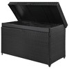 YOOCOZZ Large Outdoor All-Weather Wicker Deck Box with Steel Frame, Lockable Lid, Wheels, 200 Gallon Storage - 2 of 4