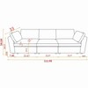 NicBex 112.99 Inch Chenille Sofa Couch,3-Seater Sofa with 2 Throw Pillows for Living Room,Bedroom,Office,Apartment - 3 of 4