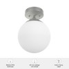 Hunter Fans 7.9" Hepburn Ceiling Light Brushed Nickel Finish - 1-Light Globe Flush Mount for Modern Coastal Spaces - 2 of 4