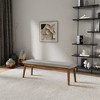 Ashcroft Furniture,Warren Bench in Ash Grey Fabric - 3 of 4