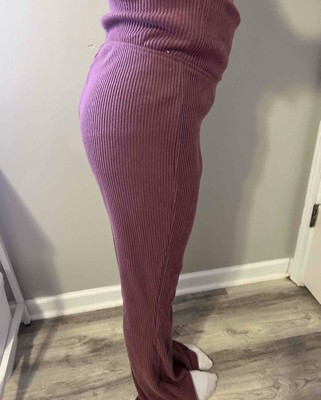 Women's High-waisted Cozy Ribbed Lounge Flare Leggings - Wild Fable™  Burgundy 1x : Target