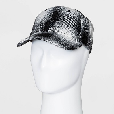 Plaid Baseball Hat - Goodfellow & Co™ Black One Size