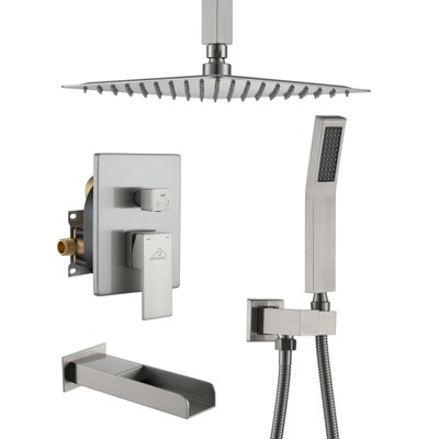 Casainc 10 Inch Shower System Ceiling Mounted Shower Head With Shower ...