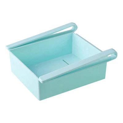 LunaLulinlk Refrigerator Drawers, Expandable Refrigerator Divider Fridge Drawer Organizer Refrigerator Bins for Egg Fruit Vegetable Seafood(Blue)