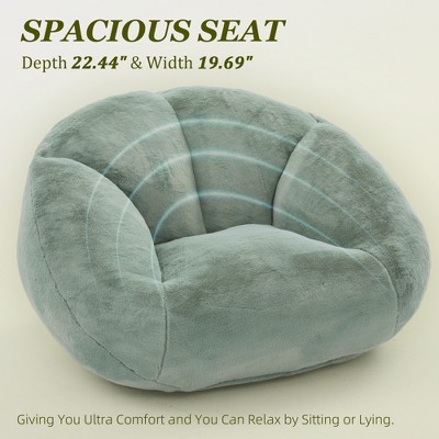 MOONMISS Faux Fur  Comfy Large Beanbag Chair with Filler,Floor Sofa, Accent Couch for Living Room Bedroom Game Room
