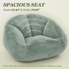 MOONMISS Faux Fur  Comfy Large Beanbag Chair with Filler,Floor Sofa, Accent Couch for Living Room Bedroom Game Room - 2 of 4