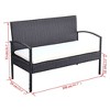 vidaXL-Patio-Lounge-Set-4-Piece-Weather-Resistant-Poly-Rattan-Black-with-Cream-White-Cushions-Sturdy-Steel-Frame - 4 of 4