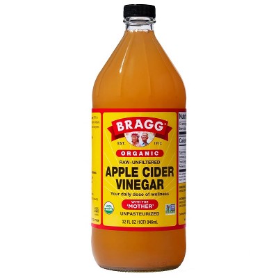 Bragg Organic Raw & Unfiltered Apple Cider Vinegar 32 fl oz-Pack of 4