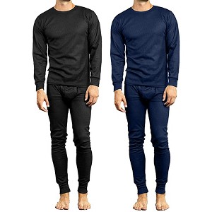 Galaxy By Harvic Men's 4-Piece Lightweight Thermal Set Of Both A Thermal Top And Bottom (2-Full Sets) - 1 of 3