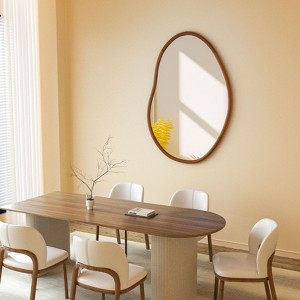 32.28 in/43.30 in Mid Century Asymmetrical Wall Mirror Organic Mirror Irregular Mirror Home decor - 1 of 4