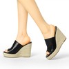 Allegra K Women's Espadrille Wedge Heel Wedge Sandals - 2 of 4