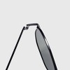 Anna-Kaci Women's Retro Square Aviator Sunglasses - Silver Frame with Black Lenses - 4 of 4