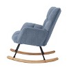 Maliang Glider Chair for Living Room, Teddy Fabric Rocking Chair with Metal Frame - 4 of 4