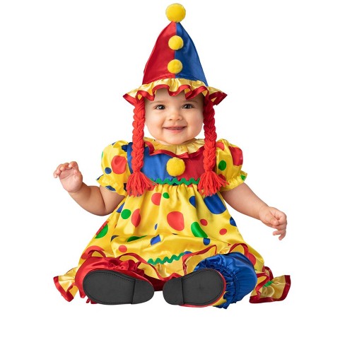 Incharacter Classic Clown Infant Costume, X-small (0-6) : Target