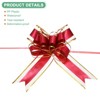 Unique Bargains Plastic Gold Edge Satin Gift Wrap Bows Pull Bows 20 Pcs - 2 of 4
